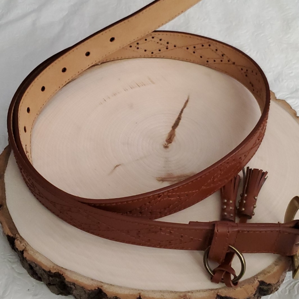 Michael Michael Kors Brown Leather Belt Size Large